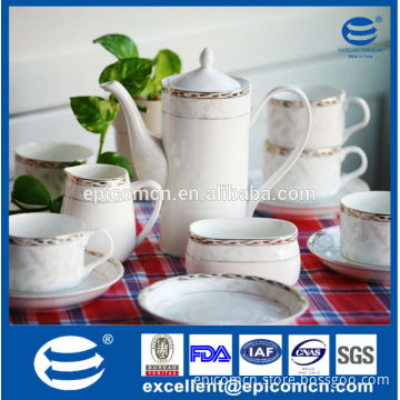 high quality new bone china coffee set with gold decal